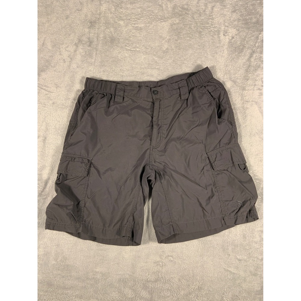 The North Face Cargo Shorts Mens L Gray pockets zippered